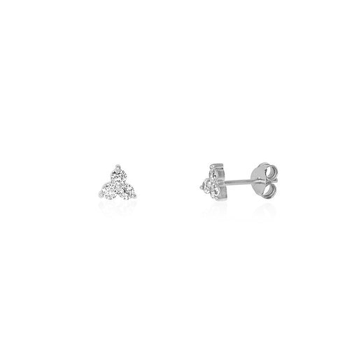 Silver Portia CZ Stud Earrings