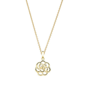 9ct Yellow Gold Flower Pendant