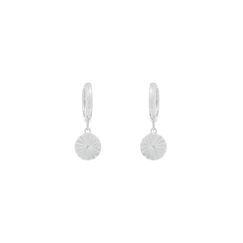 Silver Sundance Huggie Earrings
