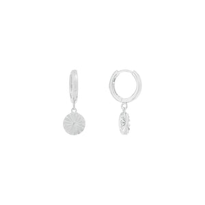 Silver Sundance Huggie Earrings