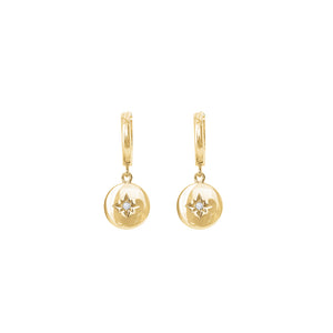 Gold Plated Guiding Star Huggie Earrings