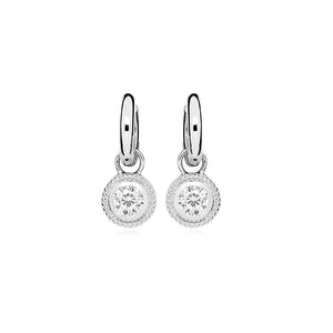 Sterling Silver Nella Cubic Zirconia Earrings - White
