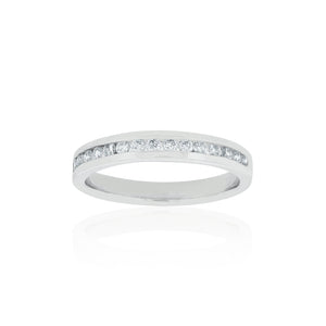 18ct White Gold Avon Diamond Band 16D=.32ct