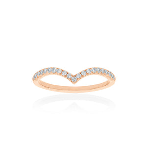 18ct Rose Gold Celestine Diamond Band