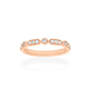 18ct Rose Gold Kensington Diamond Band