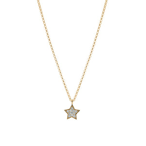 9ct Yellow Gold Star Diamond Pendant