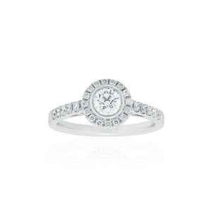 18ct White Gold Ivy Diamond Ring 1D=.52ct