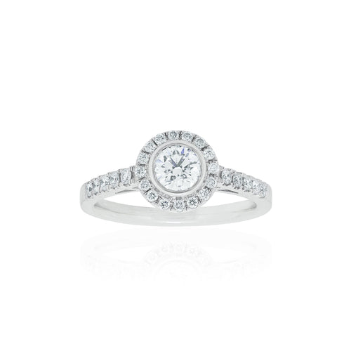 18ct White Gold Ivy Diamond Ring 1D=.52ct