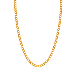 9ct Yellow Gold Dia Cut Long Curb Chain 90cm