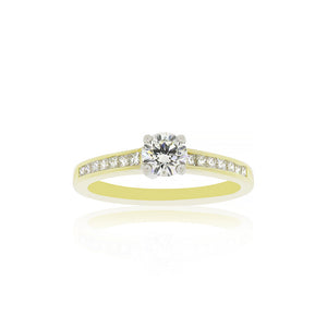 18ct Yellow Gold Riviera Diamond Ring