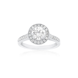 Platinum Layla Diamond Halo Ring