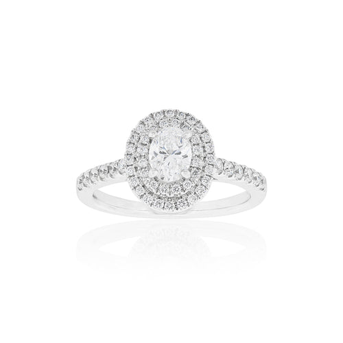 18ct White Gold Ovella Diamond Ring