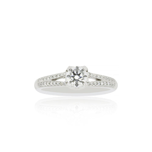 18ct White Gold Eiffel Diamond Ring