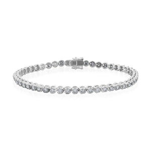 9ct White Gold Zenith Diamond Tennis Bracelet