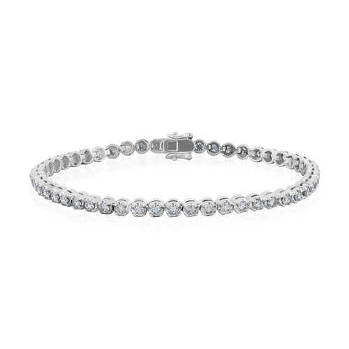 9ct White Gold Zenith Diamond Tennis Bracelet