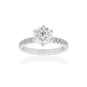 Platinum Victorine Diamond Ring