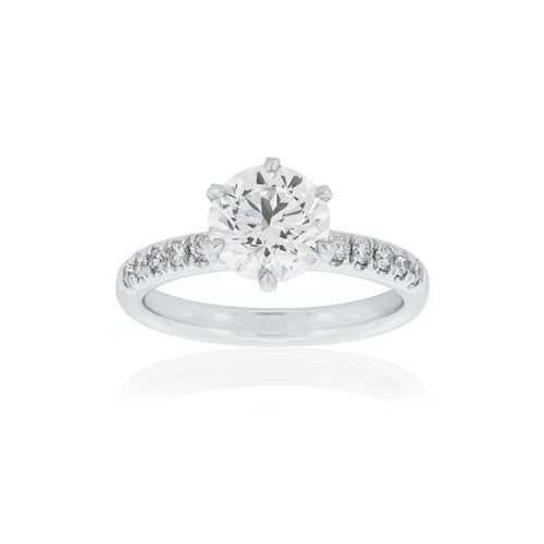 Platinum Victorine Diamond Ring