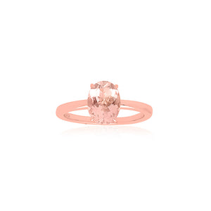 18ct Rose Gold Corona Morganite Ring (Oval)