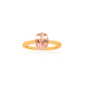 18ct Yellow Gold Corona Morganite Ring (Oval)