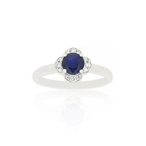 18ct White Gold Rhexia Sapphire Diamond Ring