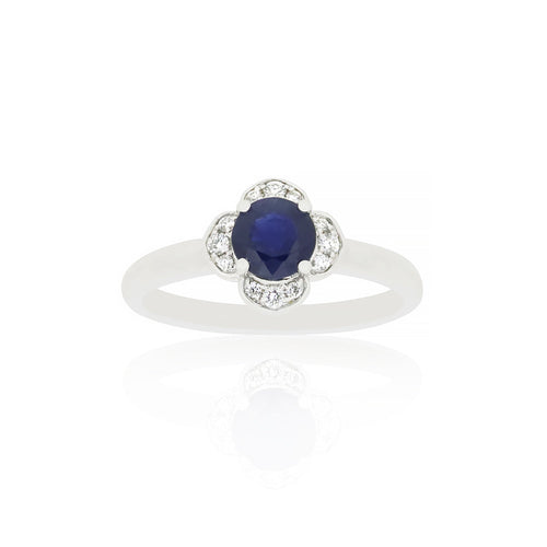 18ct White Gold Rhexia Sapphire Diamond Ring