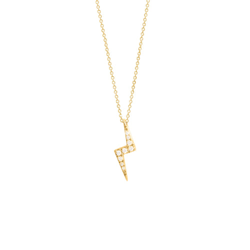 9ct Yellow Gold Zap Diamond Pendant