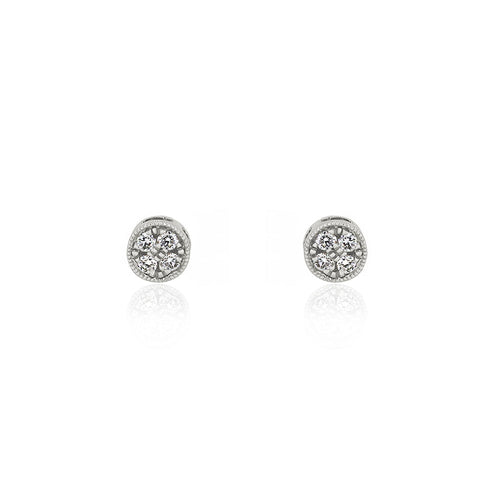 18ct White Gold Electra Diamond Studs