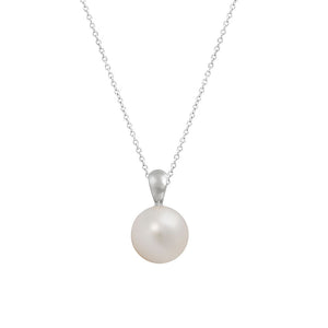 18ct White Gold South Sea Pearl Diamond Pendant