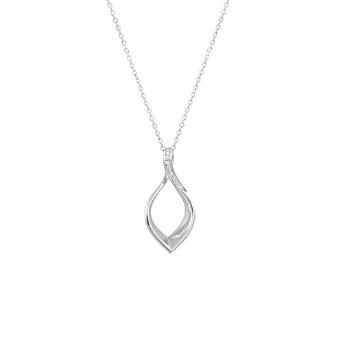 9ct White Gold Nia Diamond Pendant