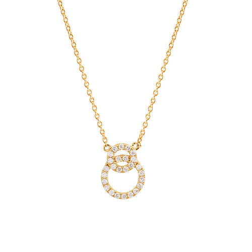 9ct Yellow Gold Mi Amour Diamond Pendant