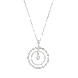 9ct White Gold Rosalia Diamond Pendant