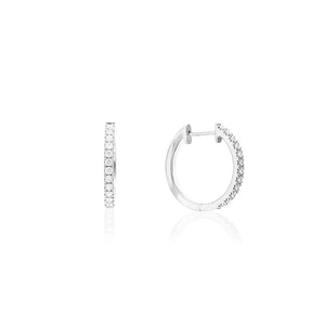 18ct White Gold Lumina Hoop Earrings
