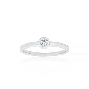 9ct White Gold Misty Diamond Ring