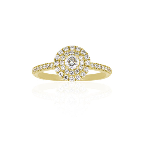 18ct Yellow Gold Mira Diamond Ring