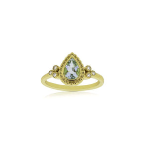 9ct Yellow Gold Valeria Aquamarine Ring