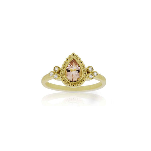 9ct Yellow Gold Valeria Morganite Ring