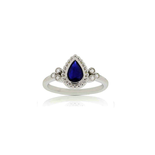 9ct White Gold Valeria Sapphire Ring