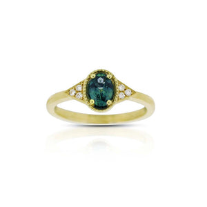 18ct Yellow Gold Petra Montana Sapphire Diamond Ring