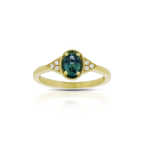 18ct Yellow Gold Petra Montana Sapphire Diamond Ring