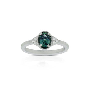 18ct White Gold Petra Montana Sapphire Diamond Ring