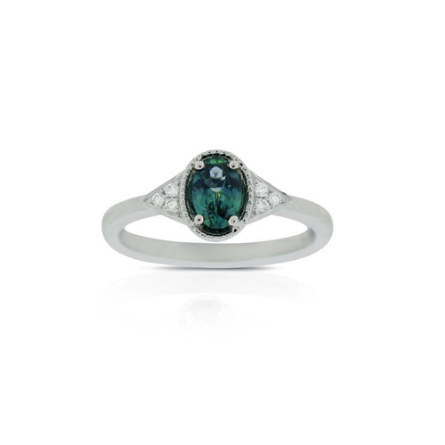 18ct White Gold Petra Montana Sapphire Diamond Ring