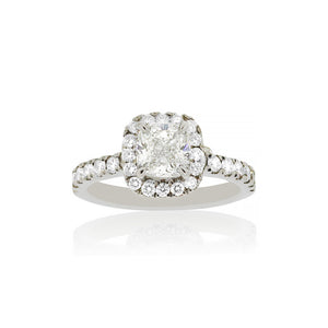 Platinum Halo Diamond Ring
