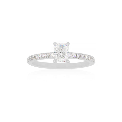 18ct White Gold Estelle GIA Diamond RIng