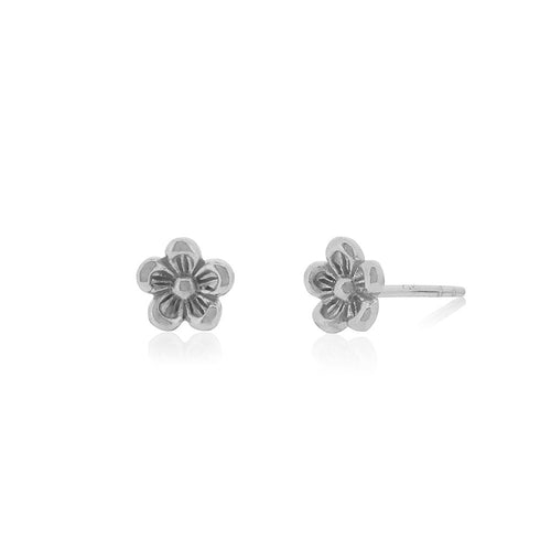 Silver Petite Posy Stud Earrings