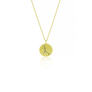 Gold Plated Constellation Necklace - Cancer