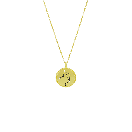 Gold Plated Constellation Necklace - Libra