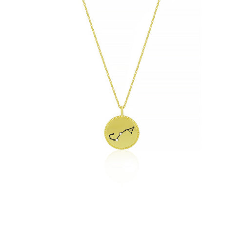 Gold Plated Constellation Necklace - Scorpio
