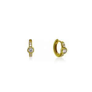 Gold Plated CZ Huggie