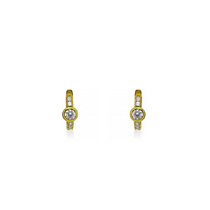 Gold Plated CZ Huggie