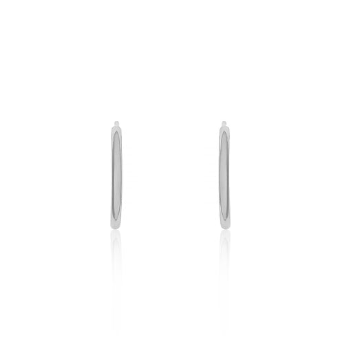 Sterling Silver Tube Hoop Earring - Slim